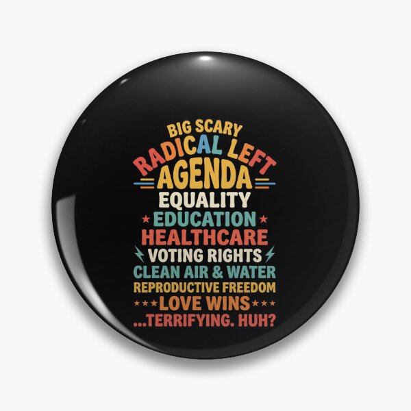 Item preview, Big Scary Radical Left Agenda Funny Progressive Tee designed and sold by SofenArt.