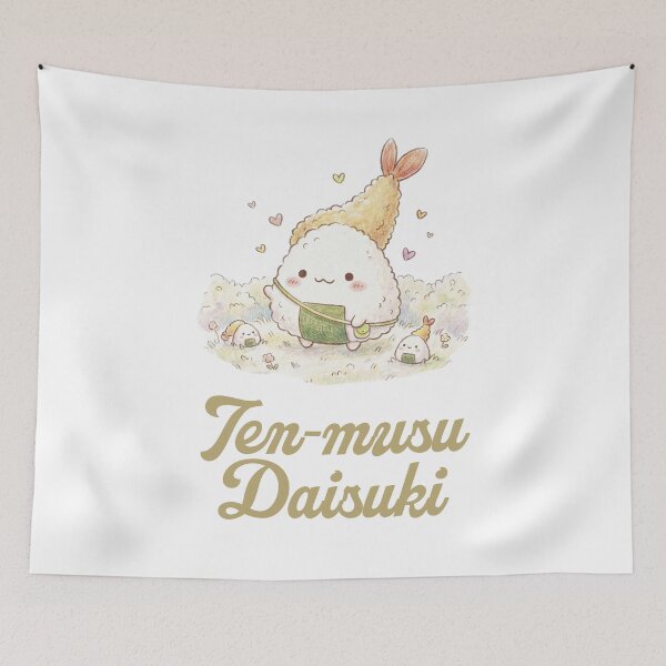 Item preview, Ten-musu Daisuki -rice ball with shrimp tempura- designed and sold by LOVEARTDESIGN.