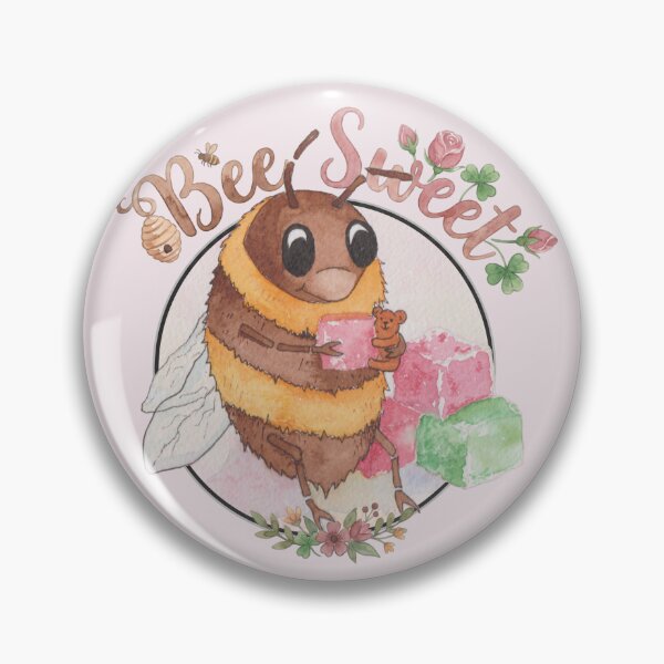 Item preview, Bee Sweet: Floral Watercolour Bumblebee & Turkish Delight designed and sold by Englandbear.