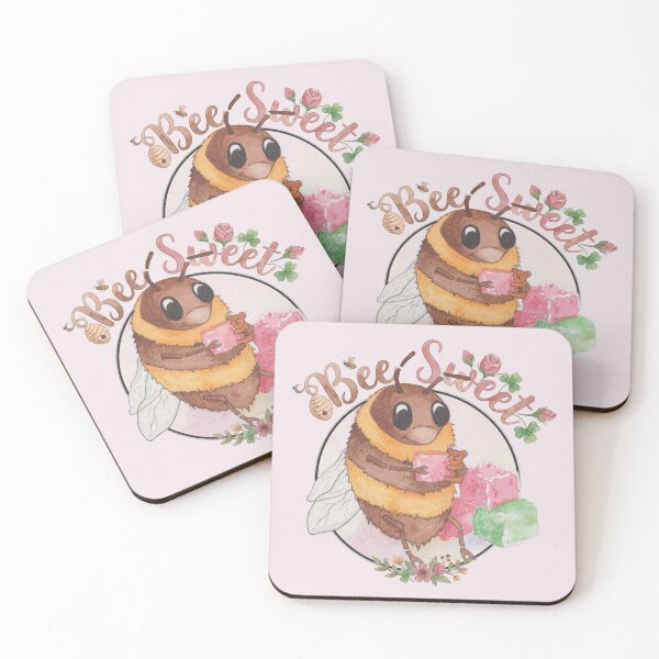 Item preview, Bee Sweet: Floral Watercolour Bumblebee & Turkish Delight designed and sold by Englandbear.