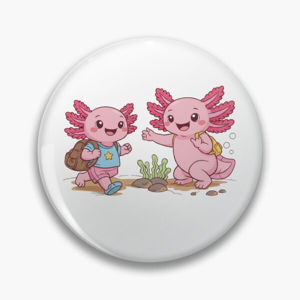 Artikelvorschau, Zwei süße Axolotl entworfen und verkauft von Inka Moon Design.