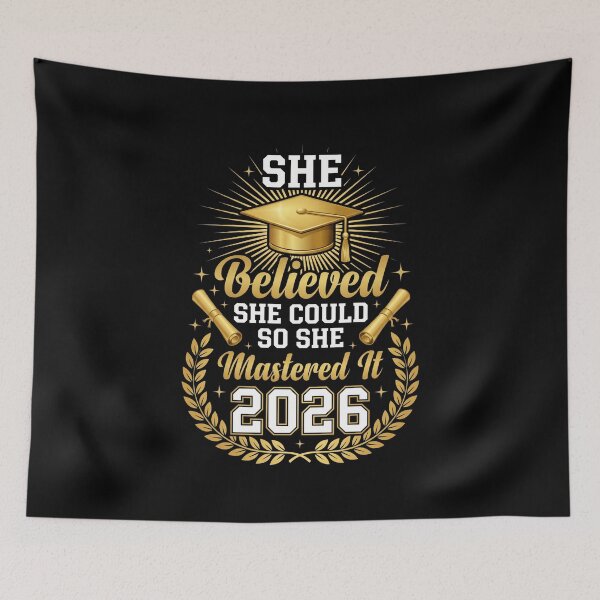 Item preview, She Believed She Could So She Mastered It 2026 Tee designed and sold by SofenArt.