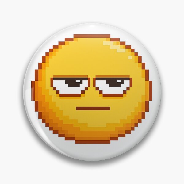 Item preview, Meh Pixel Emoji – Retro 8 Bit Indifferent Mood Reaction Sticker designed and sold by ANiyati.