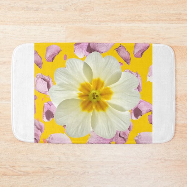 Item preview, Floral Petal Composition on Yellow Background  designed and sold by icreativestudio.