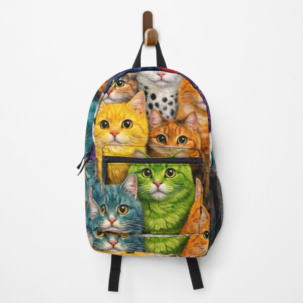 Item preview, Rainbow Colorful Cats Pattern | Cute Kawaii Cat Art designed and sold by Aramdesing.