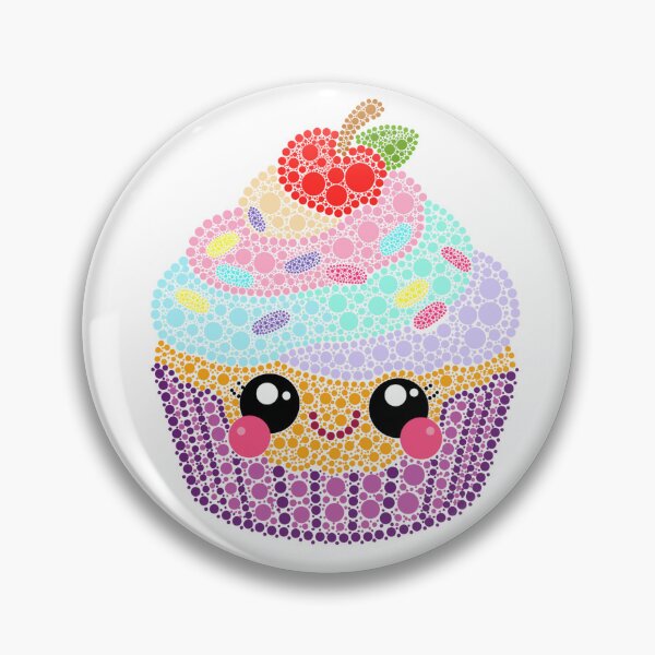 Artikelvorschau, Kawaii Cupcake Punktkunst entworfen und verkauft von Cardiff Creative.