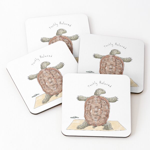 Item preview, Cute Yoga Turtle Turtly Relaxed Warrior Pose Illustration designed and sold by TheZenZoo.