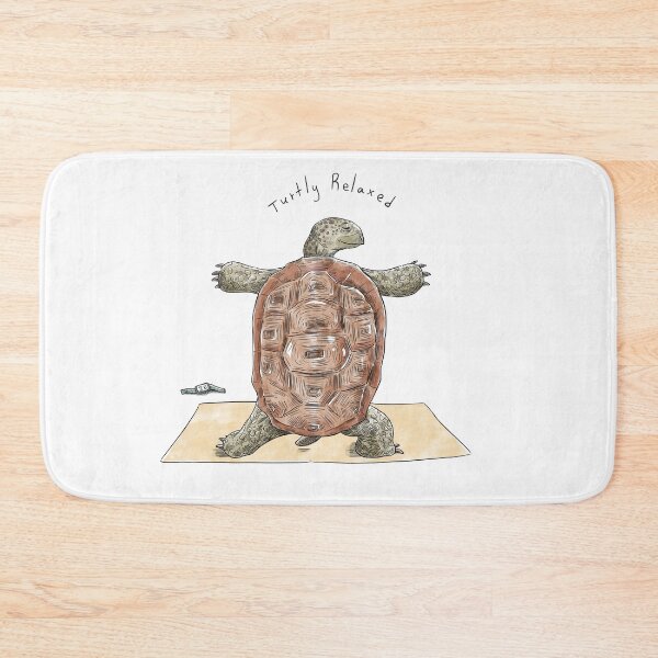 Item preview, Cute Yoga Turtle Turtly Relaxed Warrior Pose Illustration designed and sold by TheZenZoo.