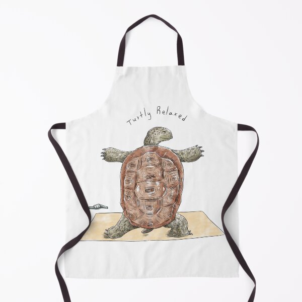 Item preview, Cute Yoga Turtle Turtly Relaxed Warrior Pose Illustration designed and sold by TheZenZoo.