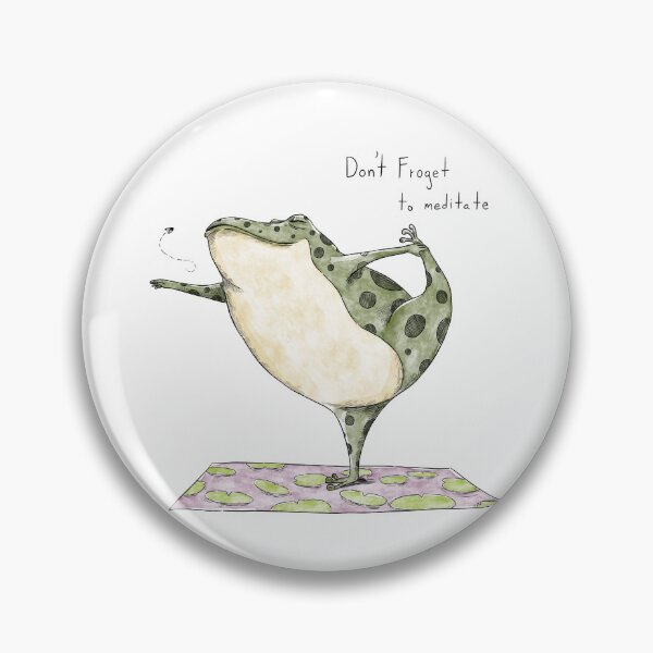 Item preview, Cute Yoga Frog Don't Froget To Meditate Illustration designed and sold by TheZenZoo.