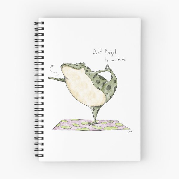 Item preview, Cute Yoga Frog Don't Froget To Meditate Illustration designed and sold by TheZenZoo.