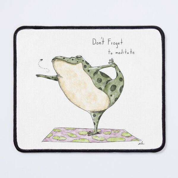 Item preview, Cute Yoga Frog Don't Froget To Meditate Illustration designed and sold by TheZenZoo.