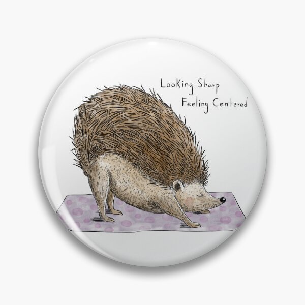 Item preview, Cute Yoga Hedgehog Looking Sharp Feeling Centered Illustration designed and sold by TheZenZoo.