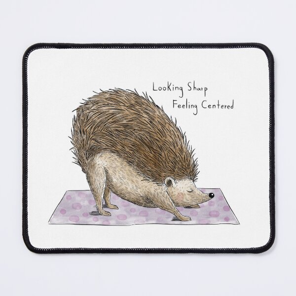 Item preview, Cute Yoga Hedgehog Looking Sharp Feeling Centered Illustration designed and sold by TheZenZoo.