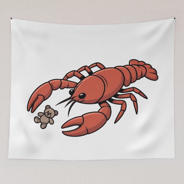 Item preview, Crawfish Watching Tiny Teddy Bear Sitting designed and sold by AbanoubStore.