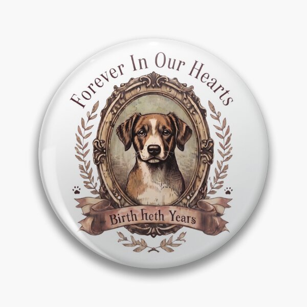 Item preview, Dog Memorial Gift Forever In Our Hearts Pet Loss designed and sold by PawsRetroStudio.
