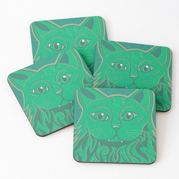 Item preview, Pop Art Colorful Cat in Sea Foam designed and sold by Katie.s.stryker.