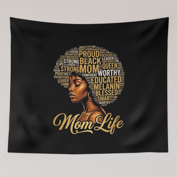 Item preview, Proud Black Mom Life Queen Worthy Melanin Blessed Strong Confident designed and sold by SofenArt.