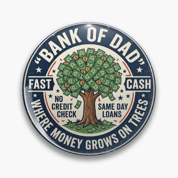 Item preview, Bank of Dad - Where Money Grows on Trees designed and sold by dudelinart.