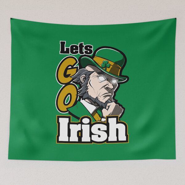 Item preview, Lets Go Irish - Fierce Leprechaun Mascot in Green and Gold designed and sold by Canache.