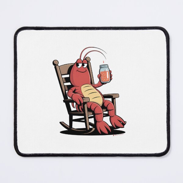 Item preview, Crawfish Sitting On Wooden Rocking Chair designed and sold by AbanoubStore.