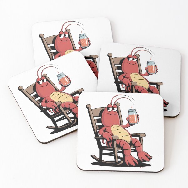 Item preview, Crawfish Sitting On Wooden Rocking Chair designed and sold by AbanoubStore.