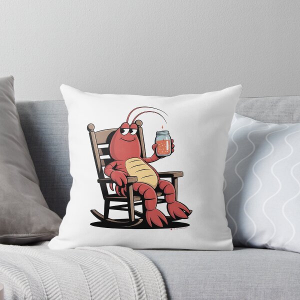 Item preview, Crawfish Sitting On Wooden Rocking Chair designed and sold by AbanoubStore.