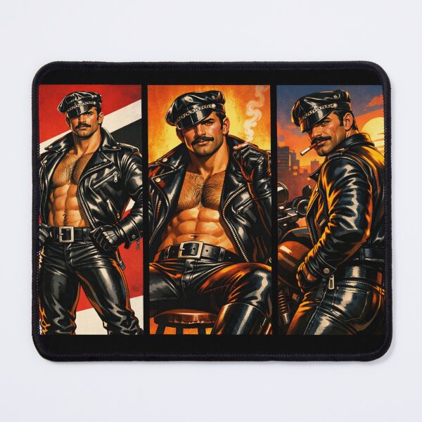 Item preview, Gay Leather Daddy Biker Trio Series Leder Pride Graphic Design designed and sold by ItsAKinkThing.