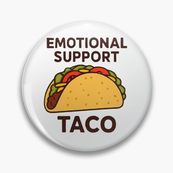 Item preview, Emotional Support Taco - Funny Foodie Quote & Illustration designed and sold by Inka Moon Design.