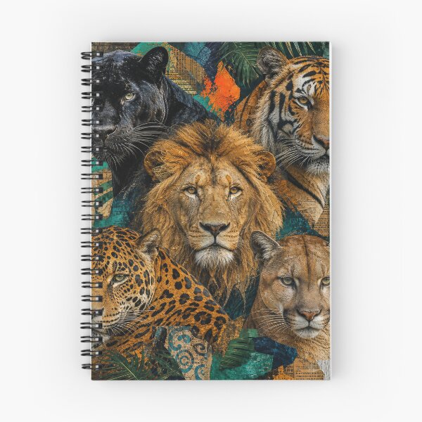 Item preview, PRIMAL ROAR — Big Cats Collage Poster (Emeralds, Sapphires & Fire) designed and sold by Jandedan.