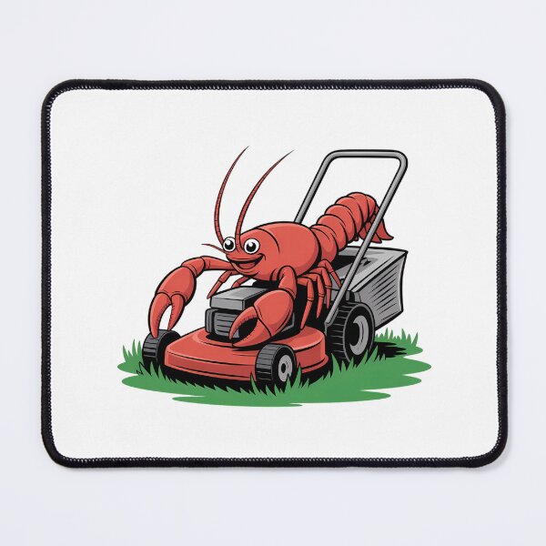 Item preview, Happy Crawfish Riding Lawn Mower Cartoon designed and sold by AbanoubStore.