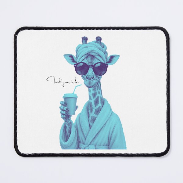 Item preview, Blue-cyan giraffe designed and sold by LeAnimalChic.