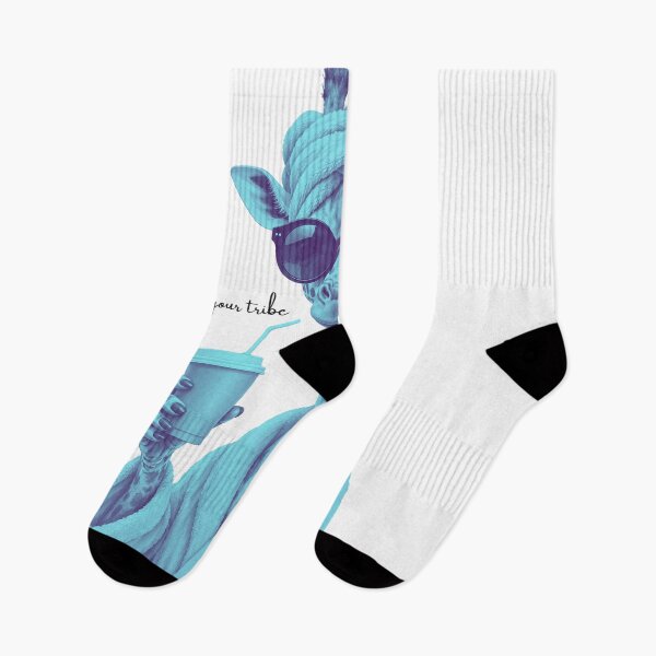 Item preview, Blue-cyan giraffe designed and sold by LeAnimalChic.