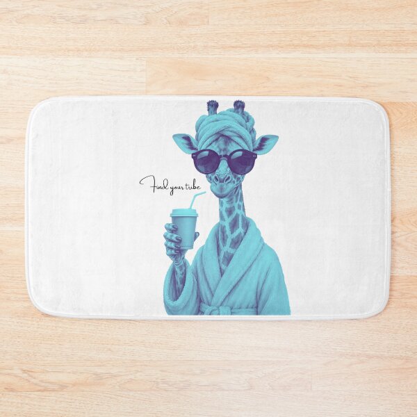 Item preview, Blue-cyan giraffe designed and sold by LeAnimalChic.