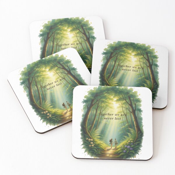 Item preview, Together we are never lost couple forest trail romantic nature art designed and sold by icemanphotos.