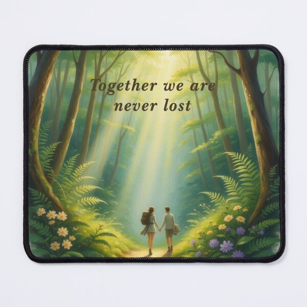 Item preview, Together we are never lost couple forest trail romantic nature art designed and sold by icemanphotos.