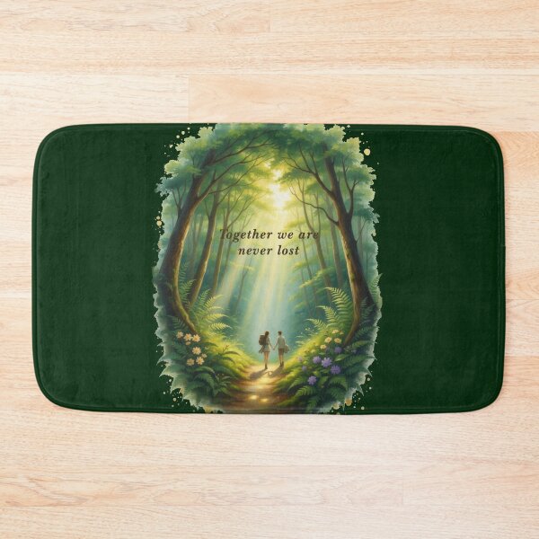 Item preview, Together we are never lost couple forest trail romantic nature art designed and sold by icemanphotos.
