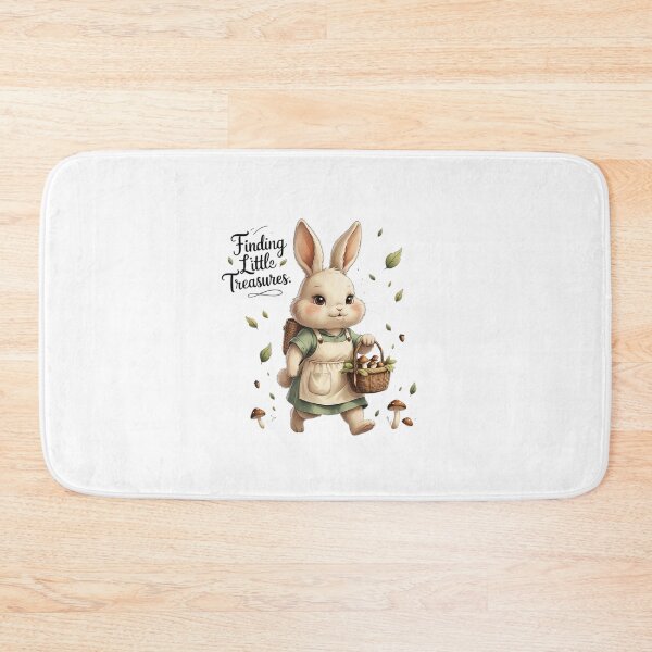 Item preview, Finding Little Treasures Cottagecore Foraging Bunny Mushroomcore designed and sold by AQUILAKREO.