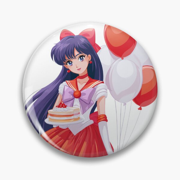 Item preview, Sailor Mars birthday cake party card designed and sold by spiritedmuse.