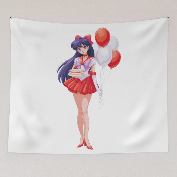 Item preview, Sailor Mars birthday cake party card designed and sold by spiritedmuse.