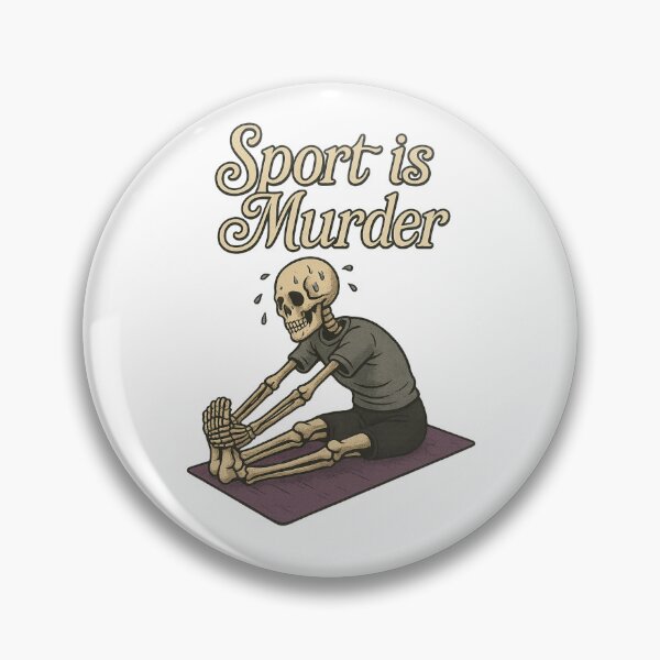 Item preview, Sport is Murder – Funny Skeleton Yoga Design designed and sold by Gletschie.