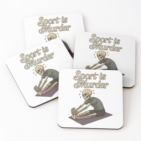 Item preview, Sport is Murder – Funny Skeleton Yoga Design designed and sold by Gletschie.