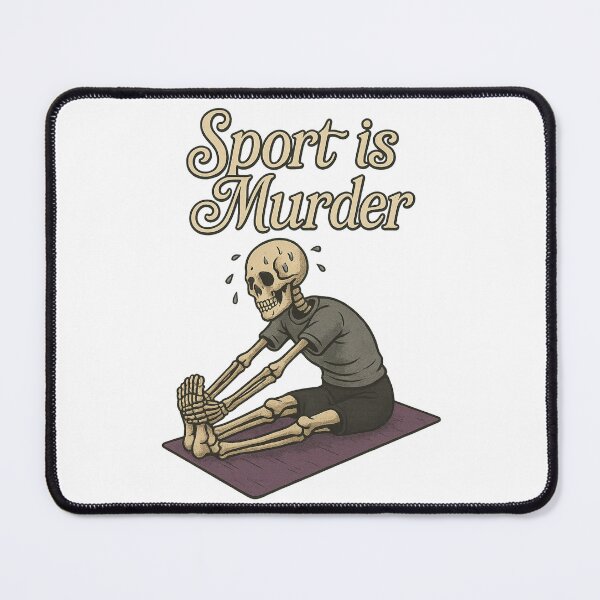 Item preview, Sport is Murder – Funny Skeleton Yoga Design designed and sold by Gletschie.