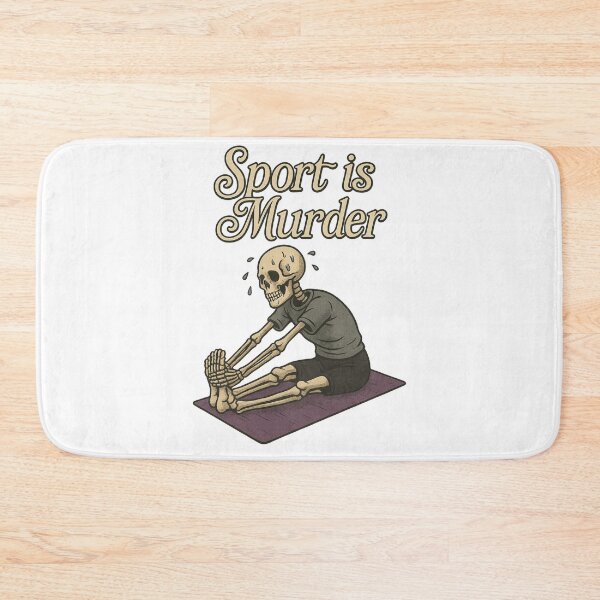 Item preview, Sport is Murder – Funny Skeleton Yoga Design designed and sold by Gletschie.