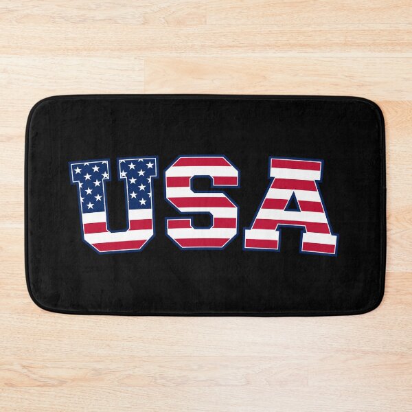 Item preview, USA Team Letters With American Flag (on black) designed and sold by STUDIO-72.