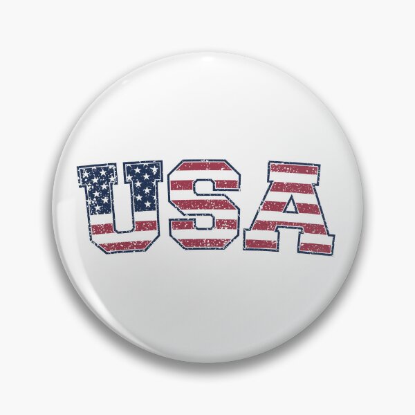 Item preview, USA Worn/Eroded Letters With American Flag (on white) designed and sold by STUDIO-72.