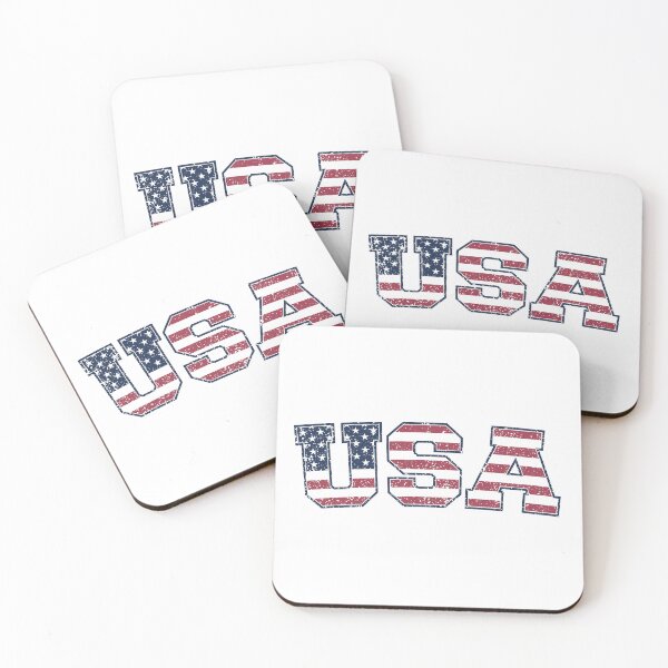 Item preview, USA Worn/Eroded Letters With American Flag (on white) designed and sold by STUDIO-72.