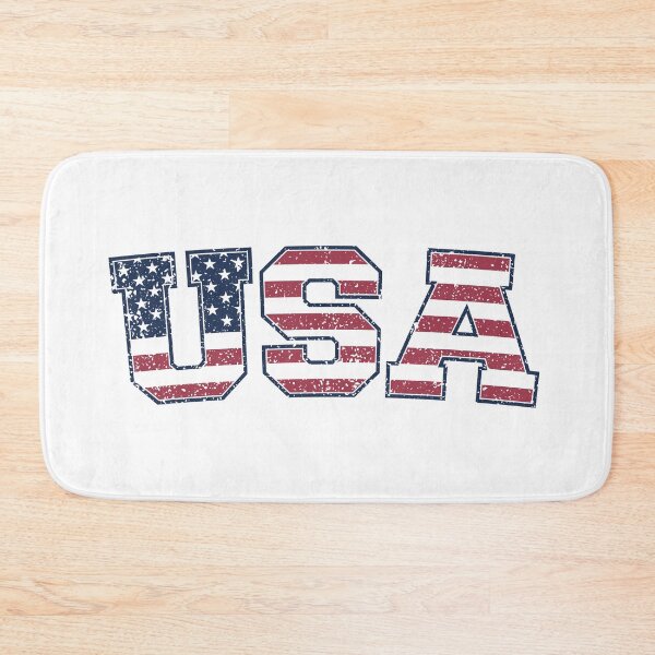 Item preview, USA Worn/Eroded Letters With American Flag (on white) designed and sold by STUDIO-72.