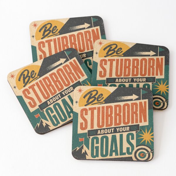 Item preview, Wall Art - Postcard - Be Stubborn About Your Goals – Vintage Motivation designed and sold by ForeverPrintsOK.