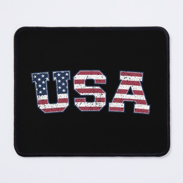 Item preview, USA Worn/Eroded Letters With American Flag (on black) designed and sold by STUDIO-72.